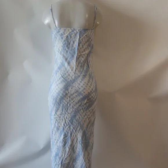 Womens Staud Blue White Cloud (Item- 3) July Strappy Rayon Maxi Dress 4 - Picture 13 of 15